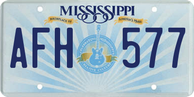 MS license plate AFH577