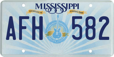 MS license plate AFH582