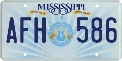 MS license plate AFH586
