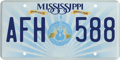 MS license plate AFH588