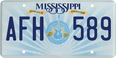 MS license plate AFH589