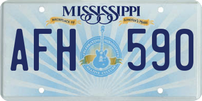 MS license plate AFH590