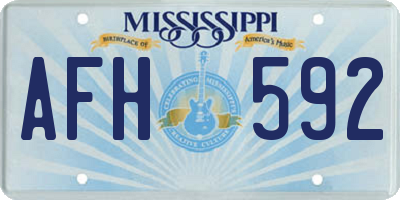 MS license plate AFH592
