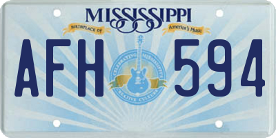 MS license plate AFH594