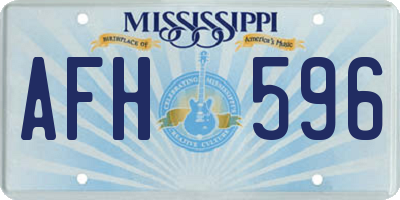 MS license plate AFH596