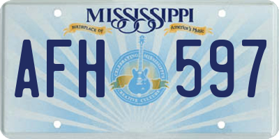 MS license plate AFH597