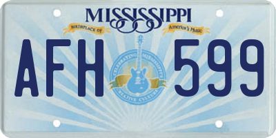 MS license plate AFH599