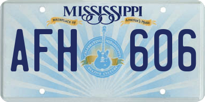 MS license plate AFH606