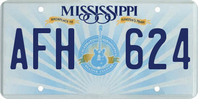 MS license plate AFH624