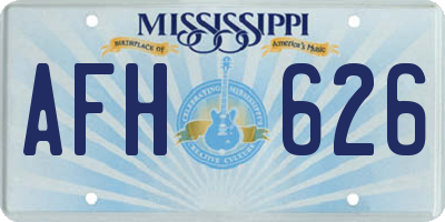 MS license plate AFH626