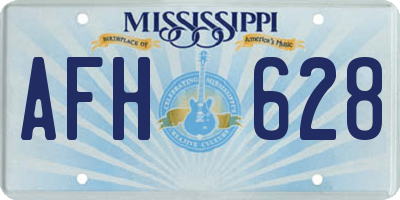 MS license plate AFH628