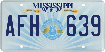 MS license plate AFH639