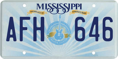 MS license plate AFH646