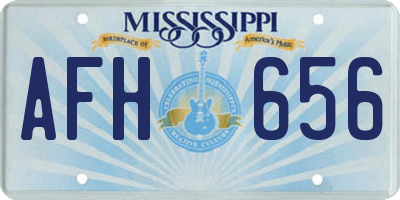 MS license plate AFH656