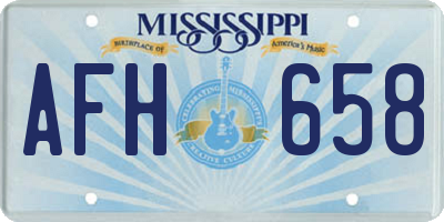 MS license plate AFH658