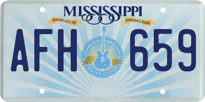 MS license plate AFH659