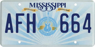 MS license plate AFH664