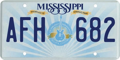 MS license plate AFH682