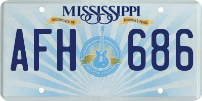 MS license plate AFH686