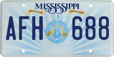 MS license plate AFH688