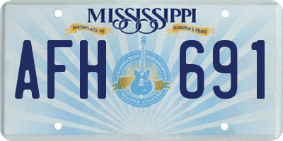 MS license plate AFH691