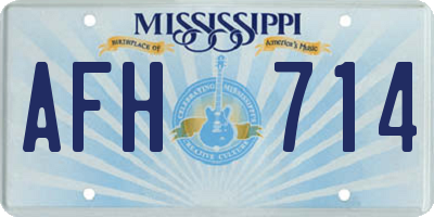 MS license plate AFH714