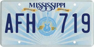 MS license plate AFH719