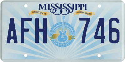 MS license plate AFH746