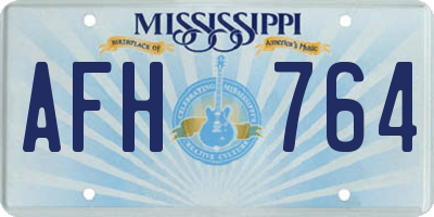 MS license plate AFH764
