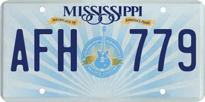 MS license plate AFH779