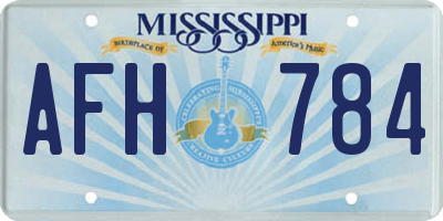 MS license plate AFH784
