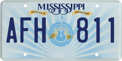 MS license plate AFH811