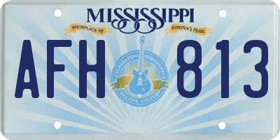 MS license plate AFH813