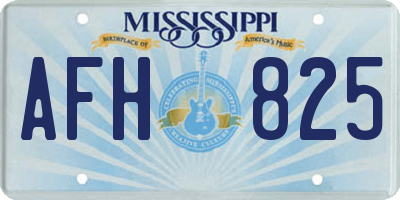 MS license plate AFH825