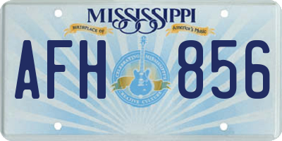 MS license plate AFH856