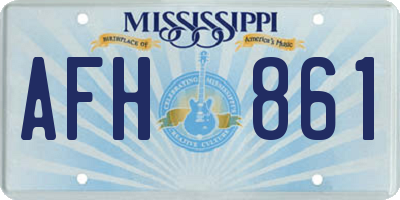 MS license plate AFH861