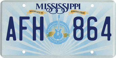 MS license plate AFH864