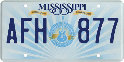 MS license plate AFH877