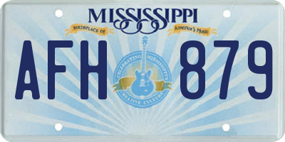 MS license plate AFH879