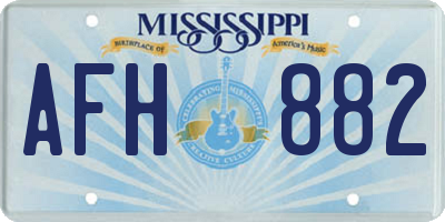 MS license plate AFH882