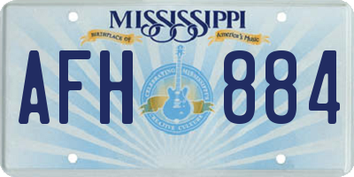 MS license plate AFH884
