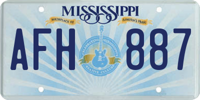 MS license plate AFH887