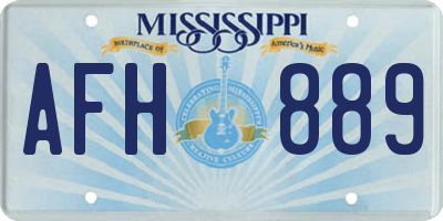 MS license plate AFH889