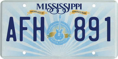 MS license plate AFH891