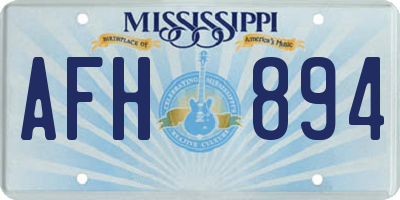 MS license plate AFH894