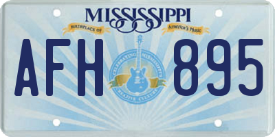 MS license plate AFH895