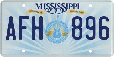 MS license plate AFH896