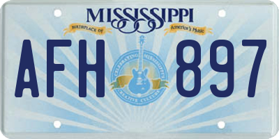 MS license plate AFH897