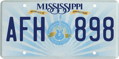 MS license plate AFH898