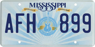 MS license plate AFH899